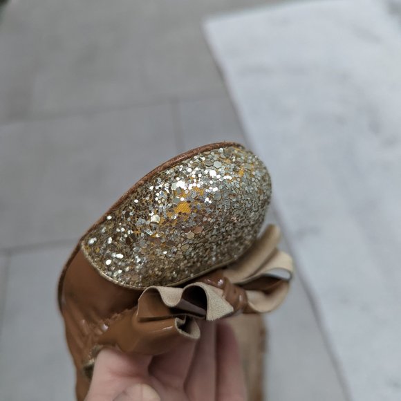 Miu Miu Tan/Silver Ballet flats. Size 40 - Picture 3 of 5